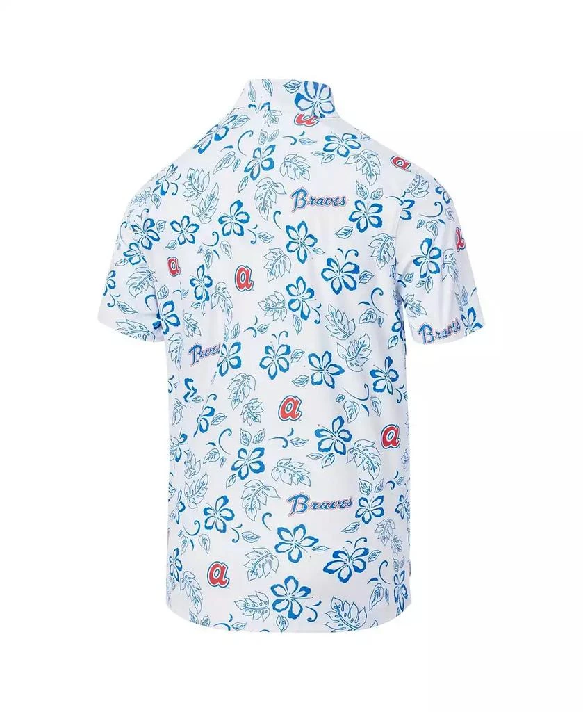 Reyn Spooner Men's White Atlanta Braves Cooperstown Collection Performance Polo Shirt 3