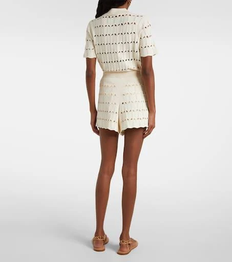 Zimmermann High-rise pointelle shorts 3
