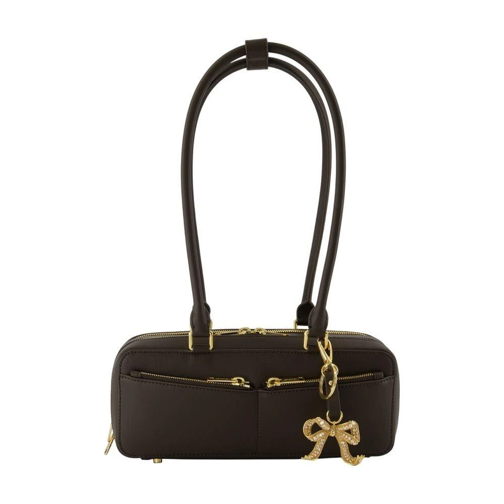 Self Portrait Baguette With Charm Shoulder Bag - Leather - Brown