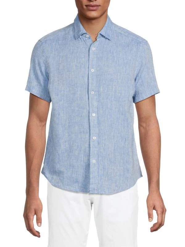 Report Short Sleeve Linen Shirt 1