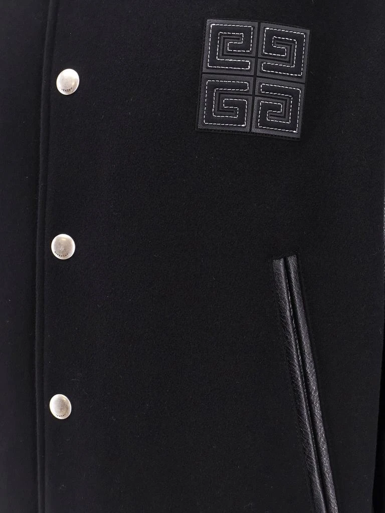 Givenchy Varsity wool blend bomber with leather sleeves 4