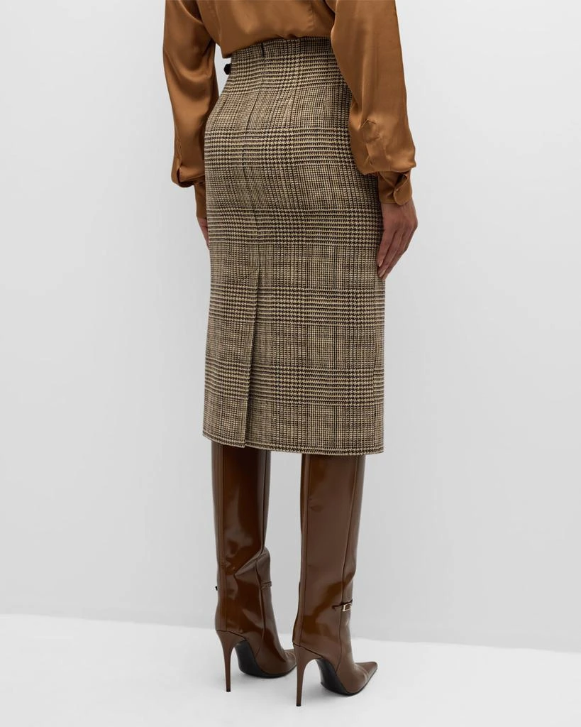 Recto Amber Check Wrap Midi Skirt 6