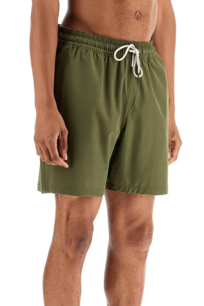 Ralph Lauren olive green swim trunks in recycled polyester with embroidered logo 2