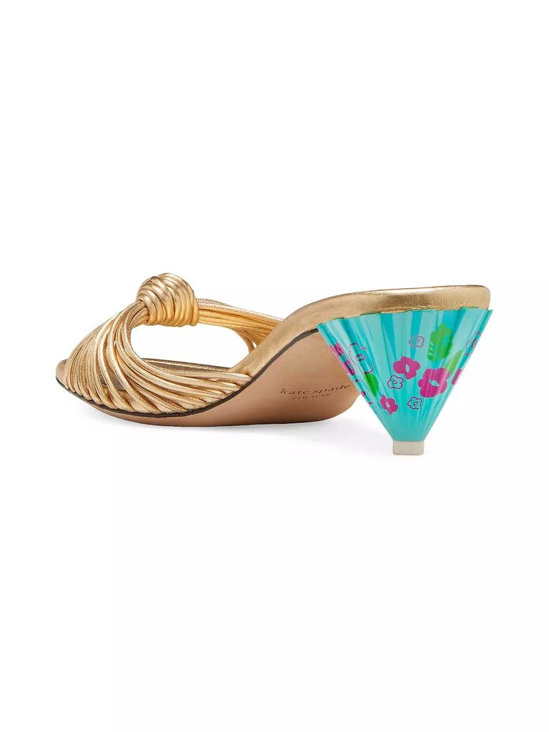 Kate Spade Tiki Metallic Leather Sandals 3