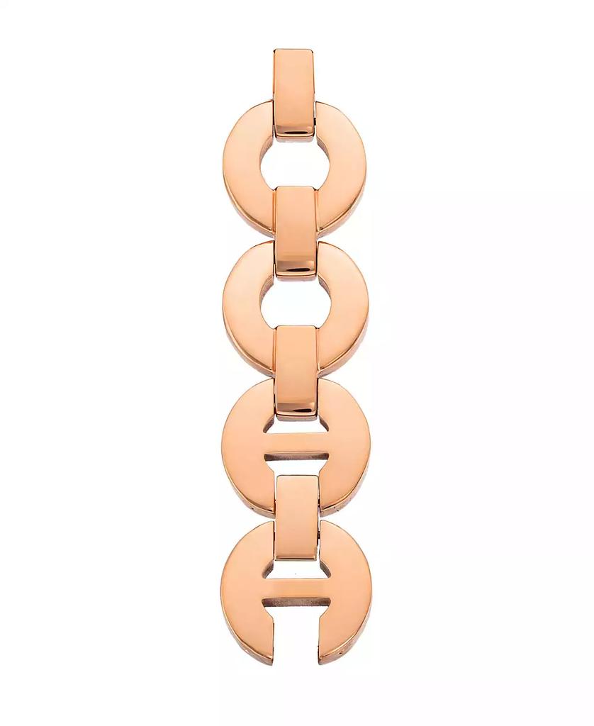 Anne Klein Women's Rose Gold-Tone Alloy Metal Round Link Bracelet designed for Apple Watch® 42mm (Series 10) & 38/40/41mm