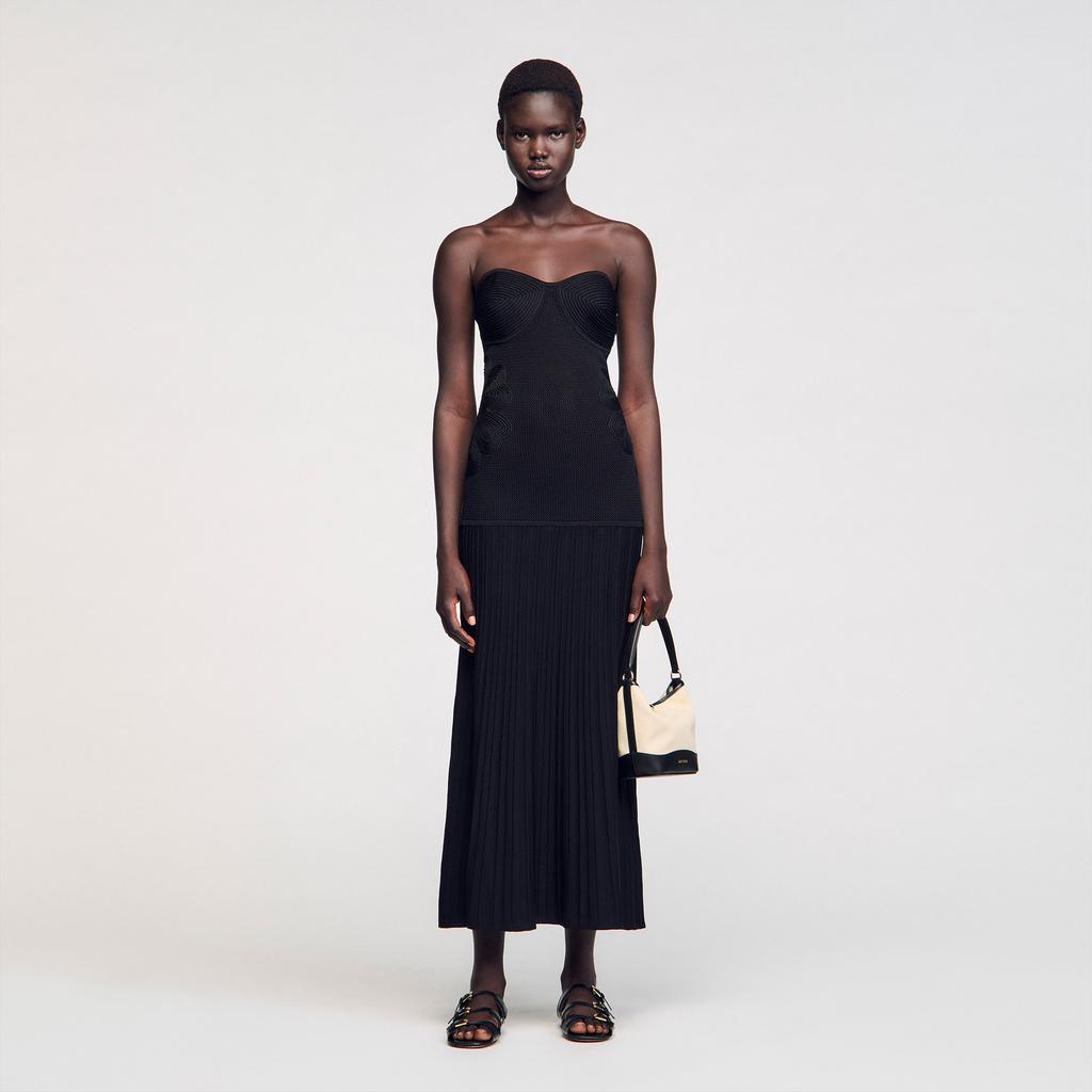 Sandro Bustier knit dress