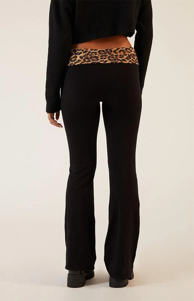 LA Hearts Leopard Print Fold-Over Flare Pants 5