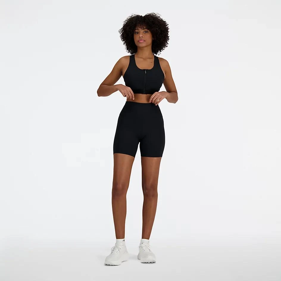 New Balance NB Sleek Medium Support Pocket Zip Front Bra 4