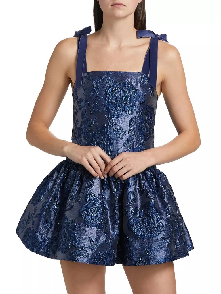 Alice + Olivia Maryann Floral Satin Minidress 3