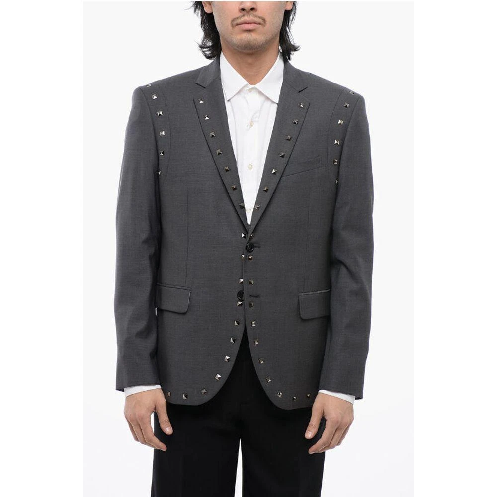John Richmond Virgin Wool NUSETTO Blazer With Stud Men's Details 1