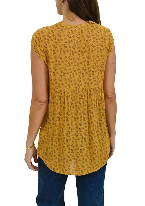 DR2 by Daniel Rainn By Daniel Rainn Floral Tunic Top With Cap Sleeves 3