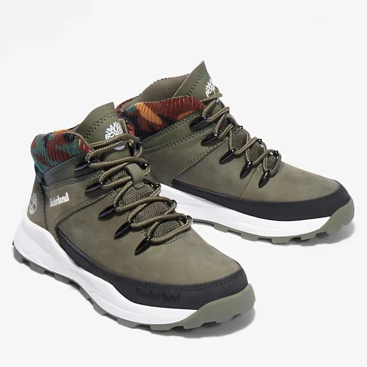 Timberland Brooklyn High Top Trainer for Youth in Dark Green 4