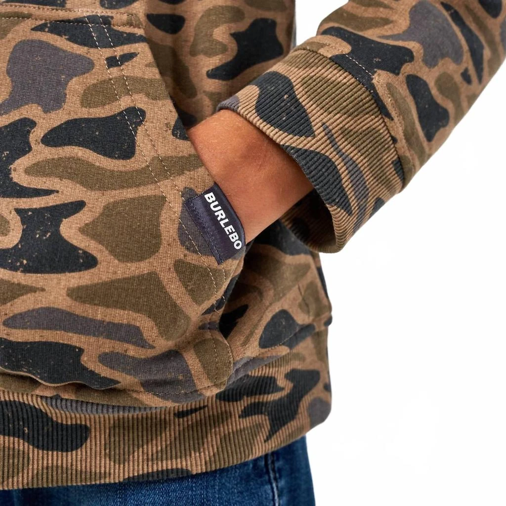 BURLEBO Youth Fleece Hoodie In Gauge Camo 2