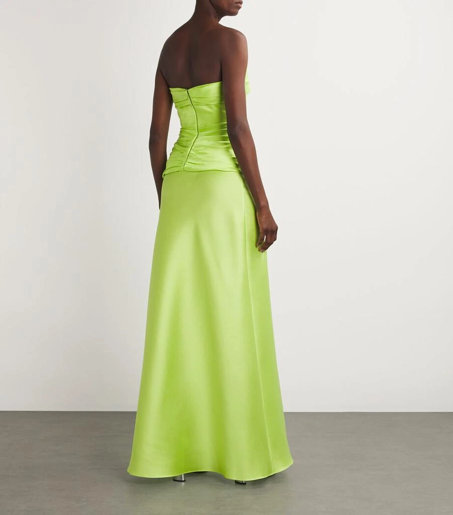 Sandra Mansour Satin Illuminated Illusion Gown 3