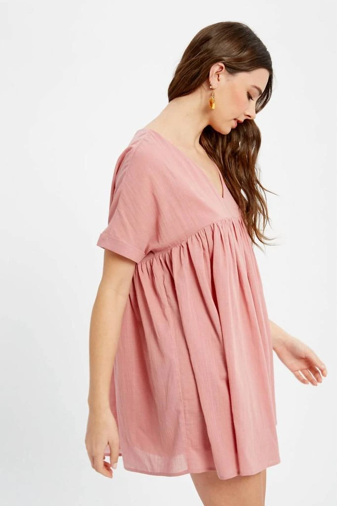Listicle So Sweet Babydoll Dress In Rose Dust 2