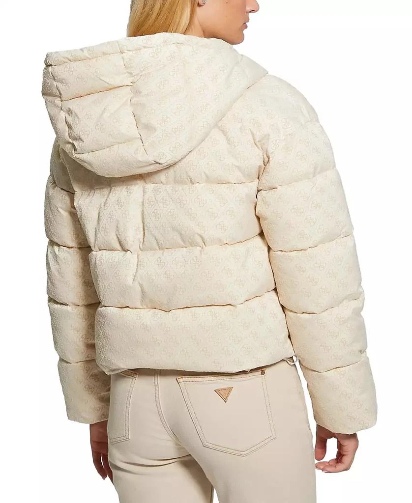 GUESS Women's Daisy Hooded Logo Puffer Jacket 2