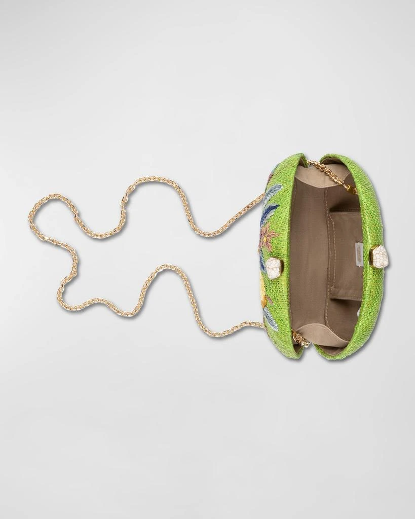 Rafe Berna Floral Straw Clutch Bag 3