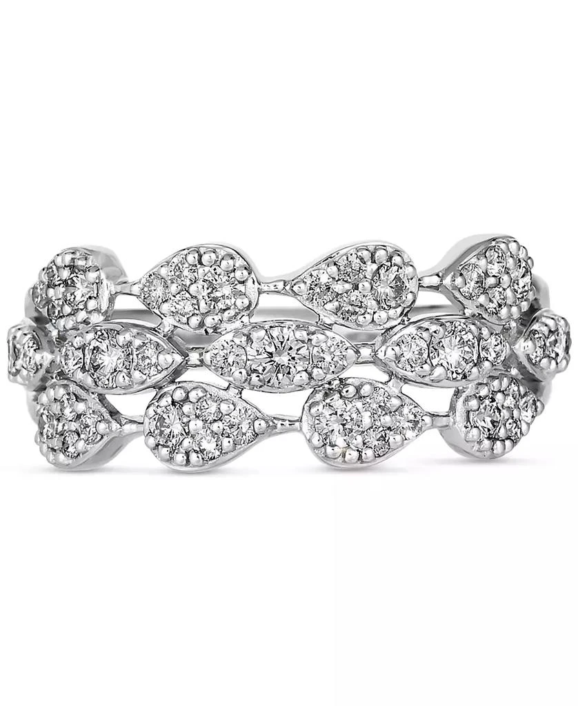 Le Vian Vanilla Diamond Pear Mini Cluster Triple Row Ring (5/8 ct. t.w.) in Platinum 2