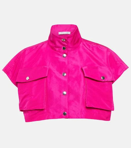 LaQuan Smith Cropped satin jacket 1