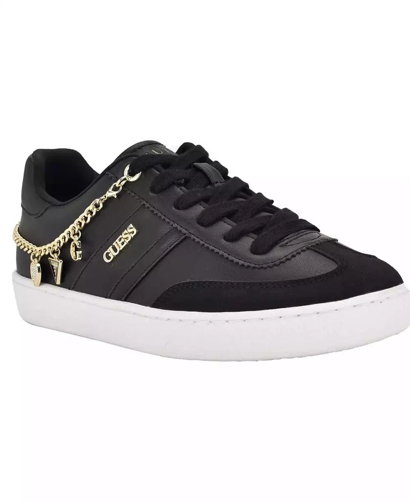 GUESS Women's Naoko Charm Lace-Up Court Sneakers 1