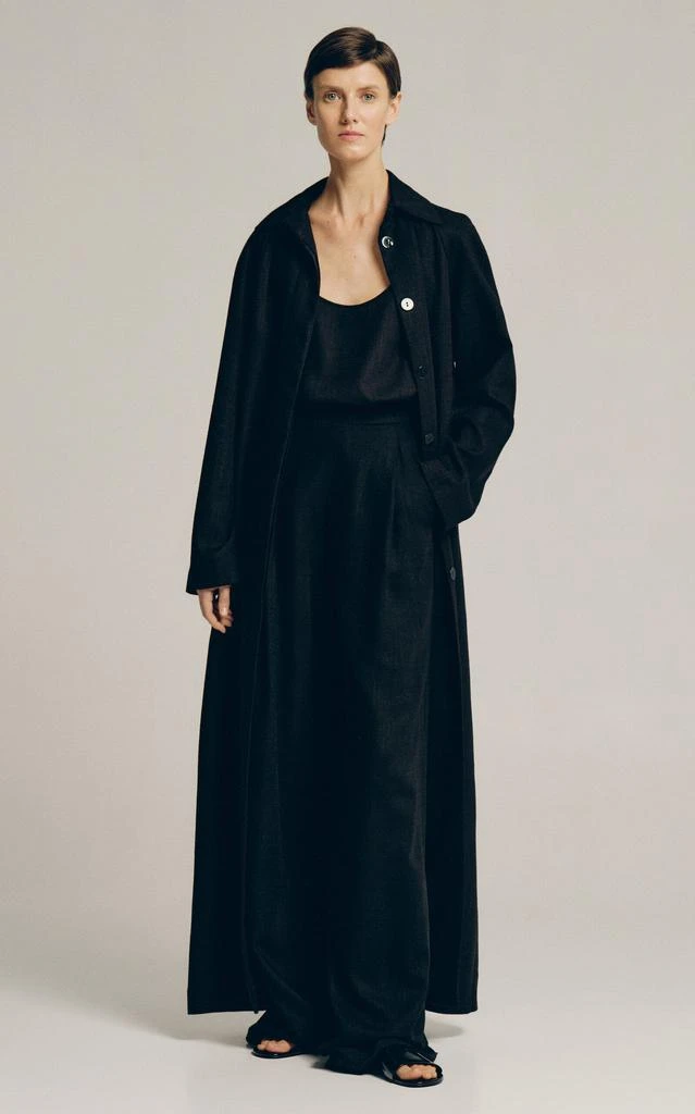 Sophie et Voila SEV - Linen-Blend Wide-Leg Pants - Black - FR 40 - Moda Operandi 1