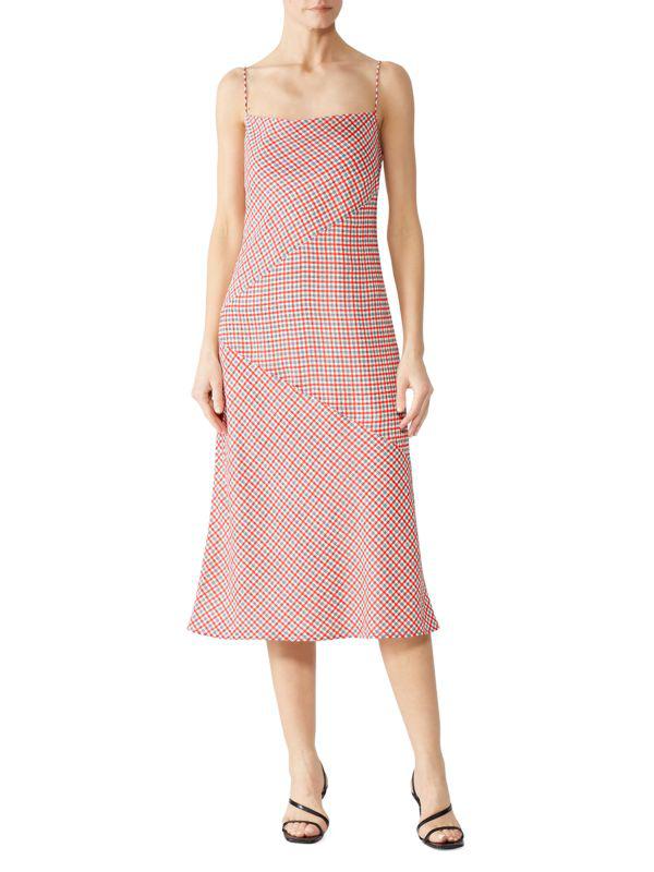 CMEO COLLECTIVE Checked Midi Dress