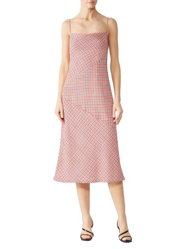 CMEO COLLECTIVE Checked Midi Dress 1
