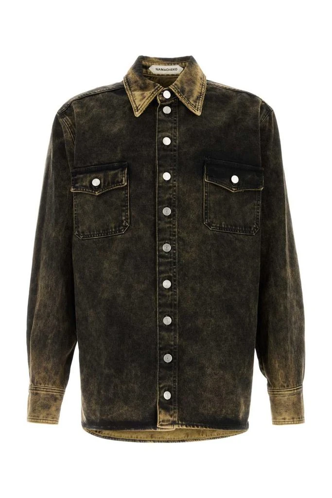 Namacheko Namacheko Distressed Button-Up Shirt 1