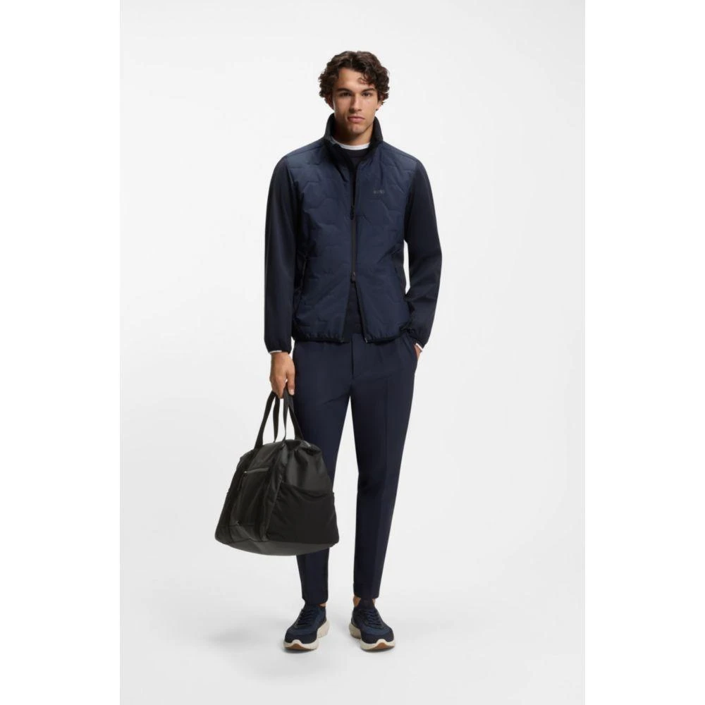 Hugo Boss Reflective-detail holdall in faux leather 2