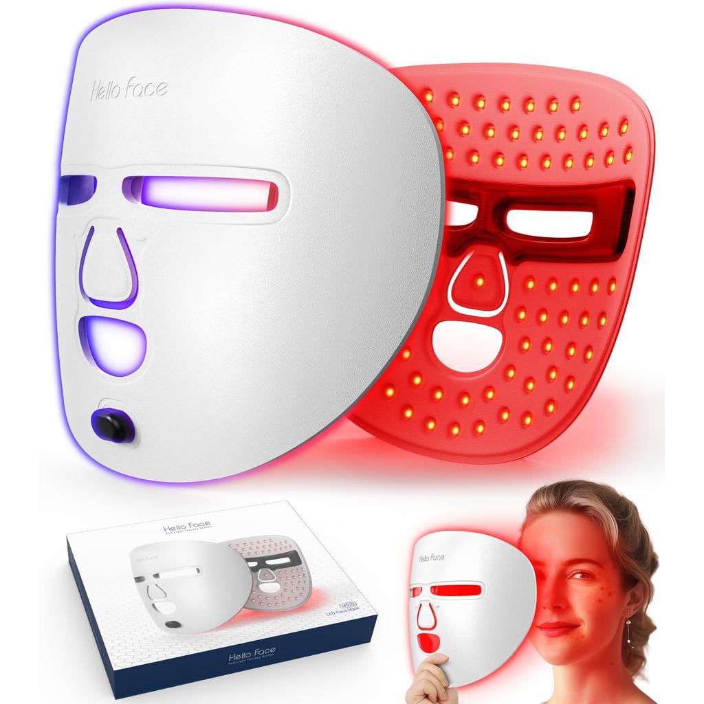PROXXI LED Face Mask Facial Care Tool, Red Light Therapy Mask for Face for Skincare at Home Travel