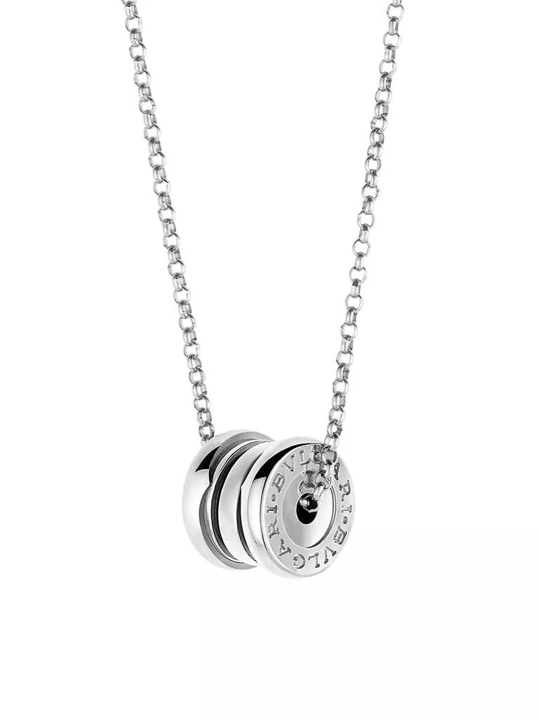 BVLGARI B.zero1 18K White Gold Spiral Pendant Necklace 1