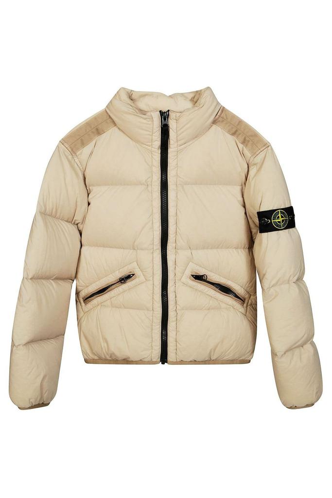 Stone Island Junior Logo Patch Zip-Up Jacket – On Sale Now with Up