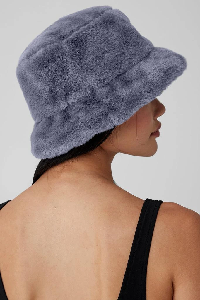 Alo Faux Fur Bucket Hat - Fog 4