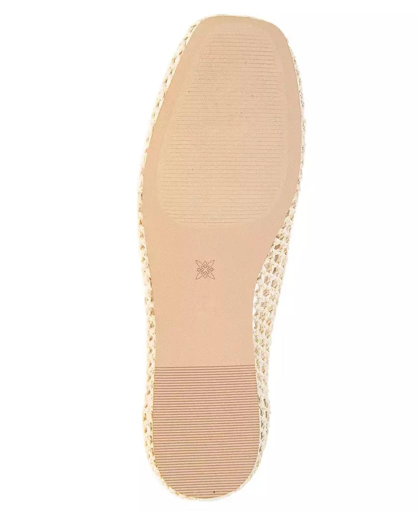 BCBG Women's Harisa Woven Square-Toe Mary Jane Ballet Flats 5