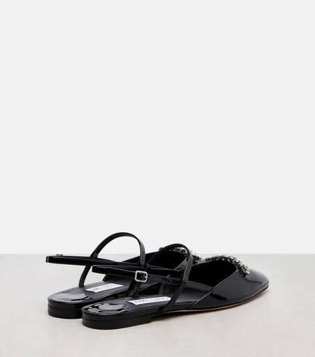 Jimmy Choo Belinda embellished patent leather flats 2