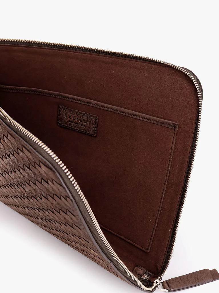ORCIANI Leather document case with interwined motif 4