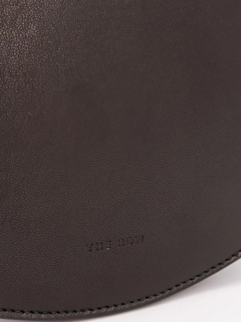 The Row Leather shoulder bag with engraved logo 5