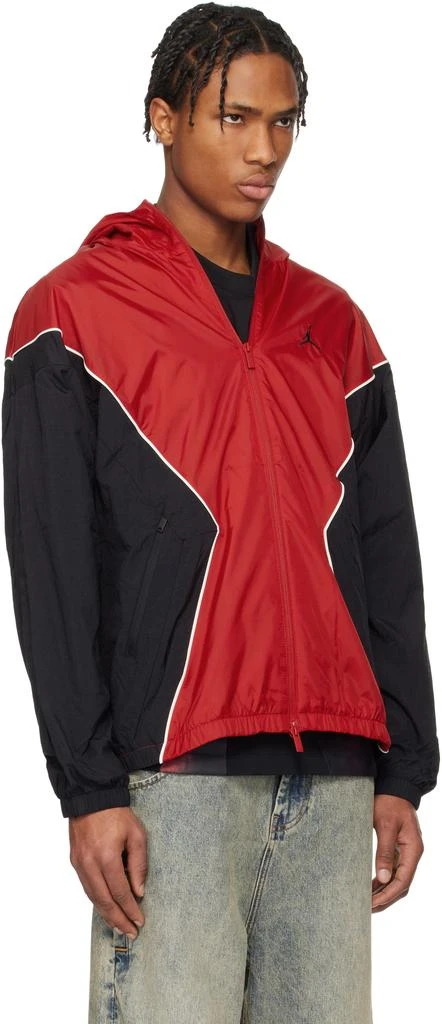 Jordan Red & Black Jordan Brooklyn Hooded Draft Jacket 2