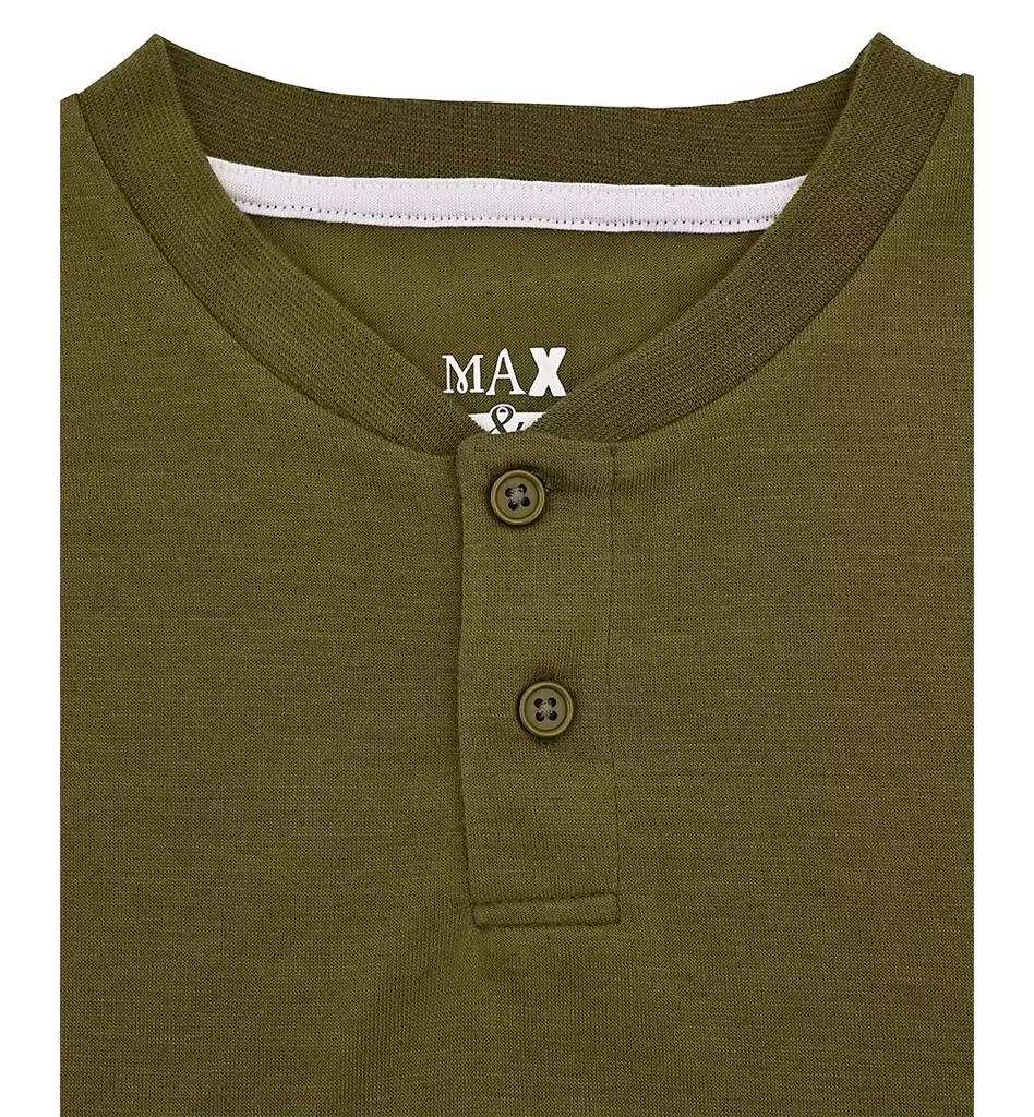 Max & Olivia Big Boys Henley Top & Camo-Print Jogger Pants Pajamas, 2 Piece Set 2