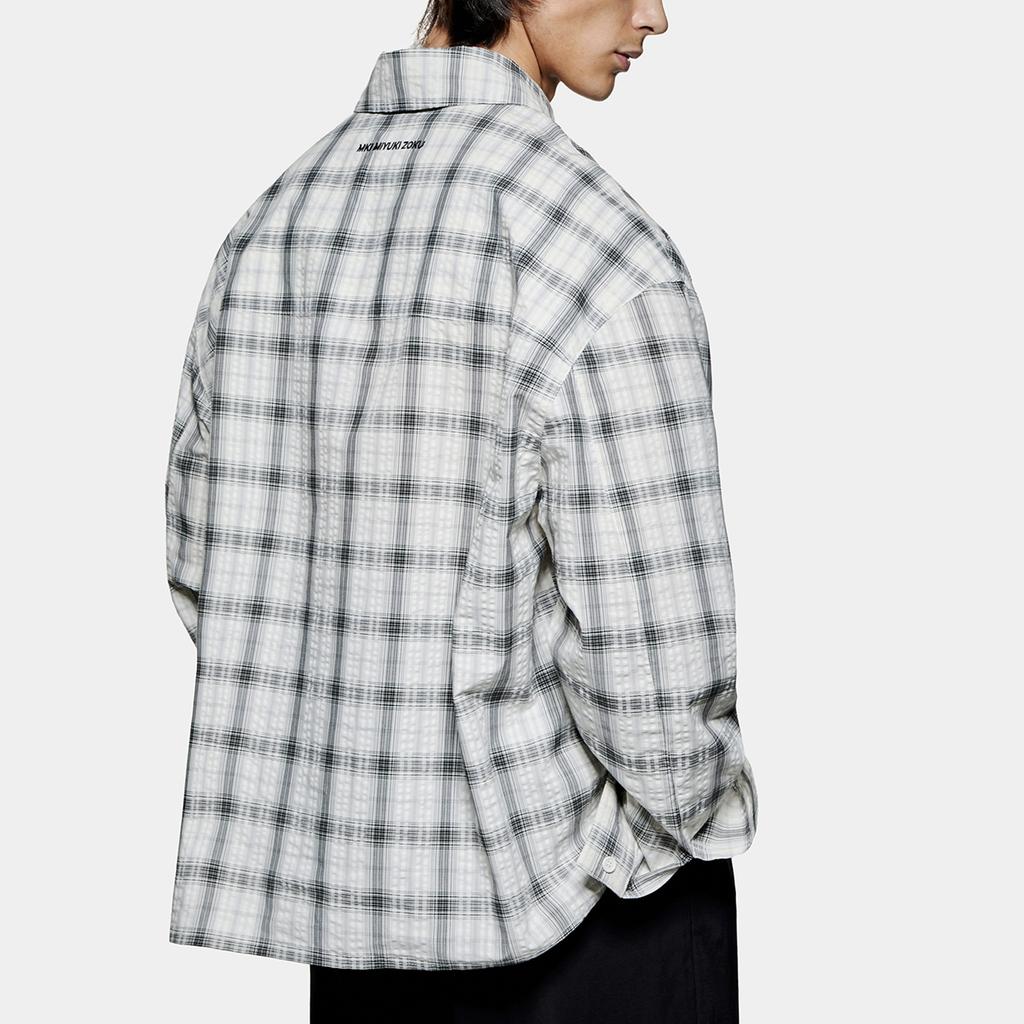 MKI Miyuki Zoku Box Cotton-Seersucker Dress Shirt