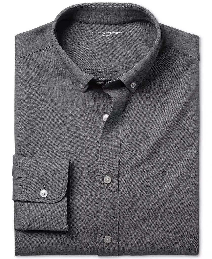 Charles Tyrwhitt Men's Four-Way Stretch Jersey Button Down Shirt 5