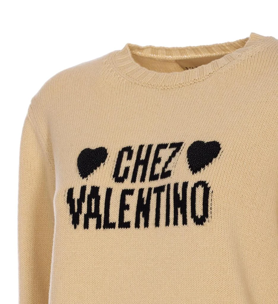 Valentino Valentino Heart Embellished Crewneck Jumper 3
