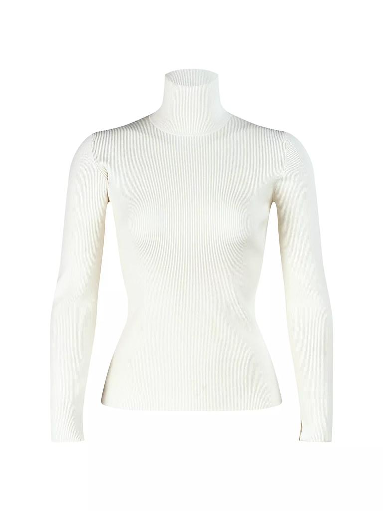 Halston Ty Rib-Knit Turtleneck