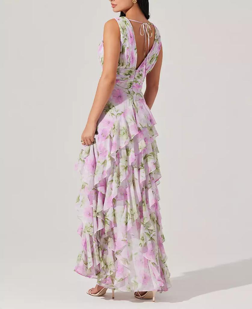 ASTR Women's Cytherea Floral-Print Ruffled Maxi Dress