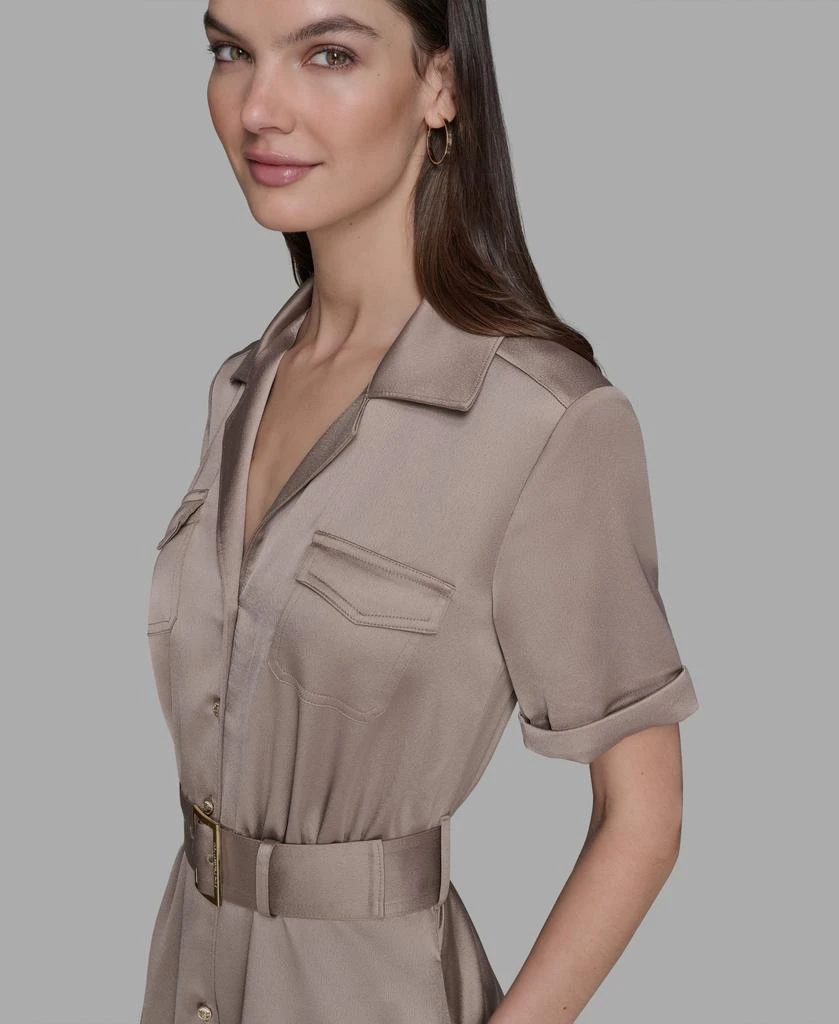 Karl Lagerfeld Paris BELTED MAXI SHIRT DRESS 4