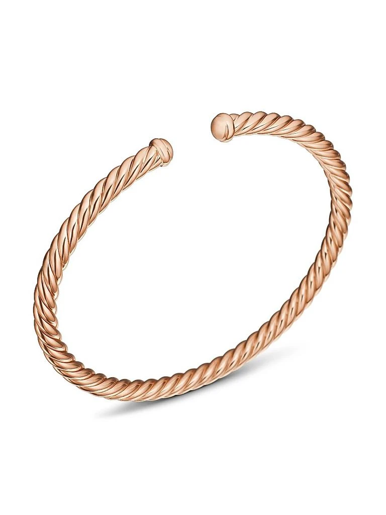 David Yurman Modern Cablespira Bracelet in 18K Rose Gold, 4MM 2
