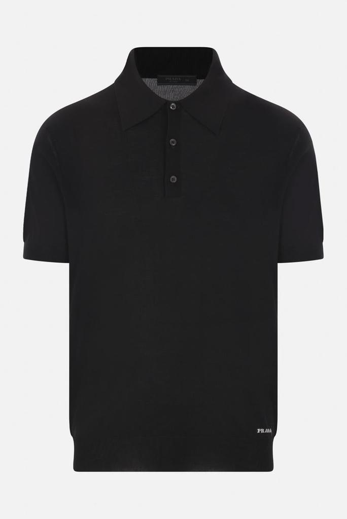 トップス PRADA logo plate polo shirt Prada logo-patch Cotton Polo Shirt | White | FARFETCH