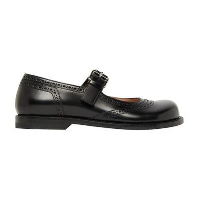 Loewe Mary Jane Campo in brushed calf leather slippers 1