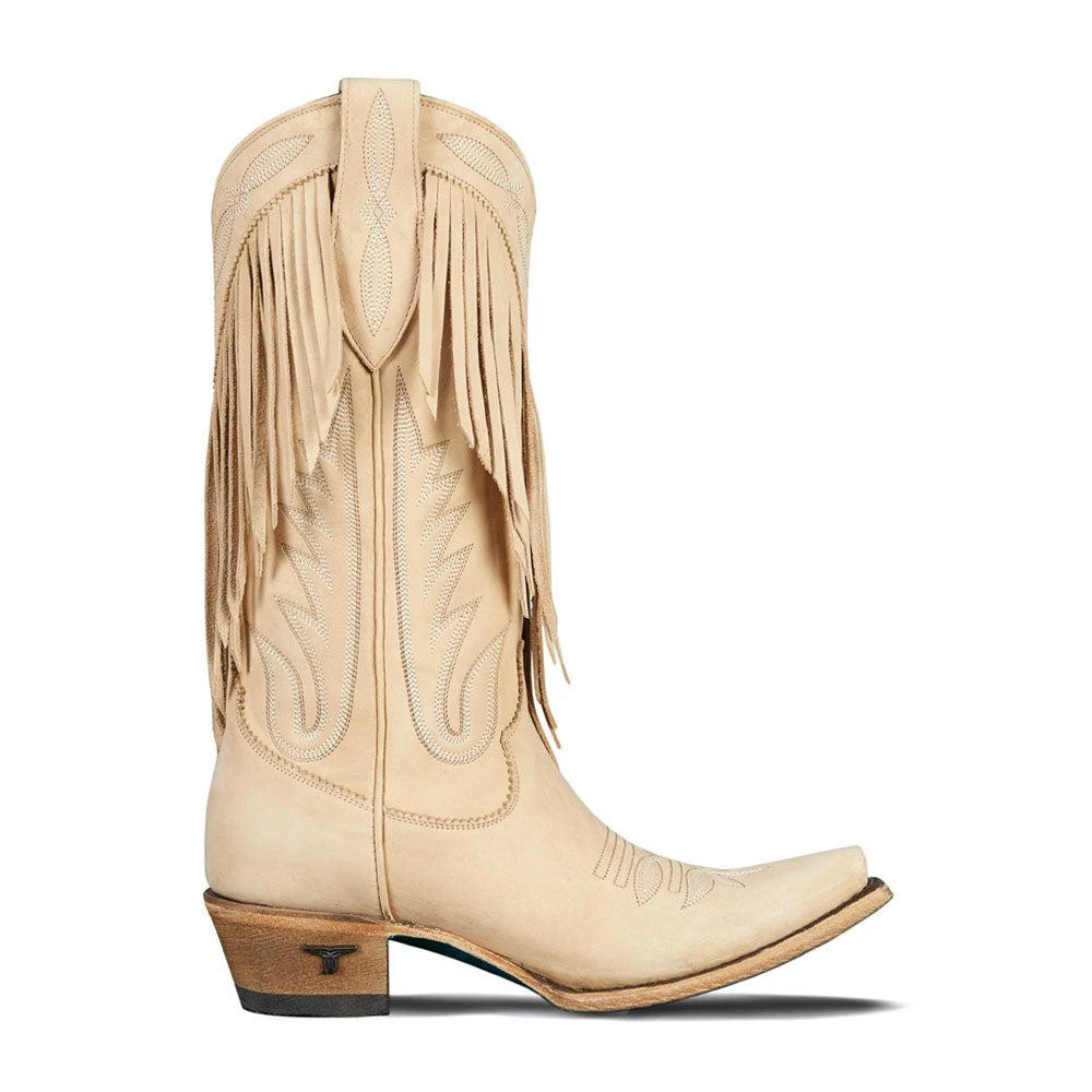 LANE Senita Falls Fringe Embroidered Snip Toe Cowboy Boots 1