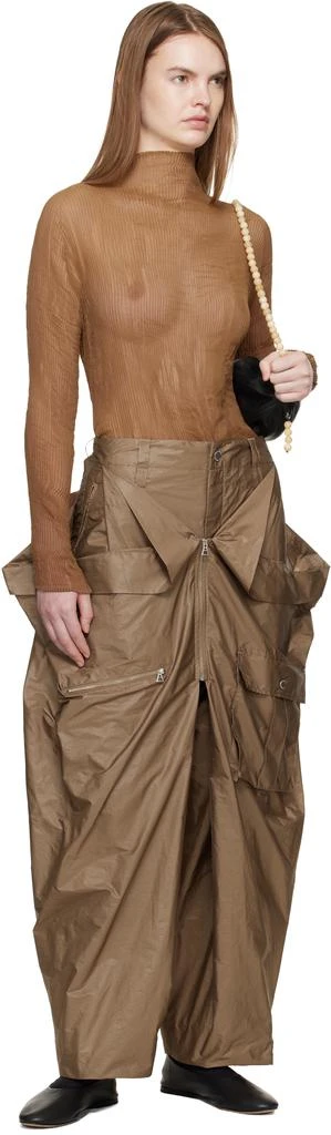 Issey Miyake Beige Chiffon Twist 3 Top 5